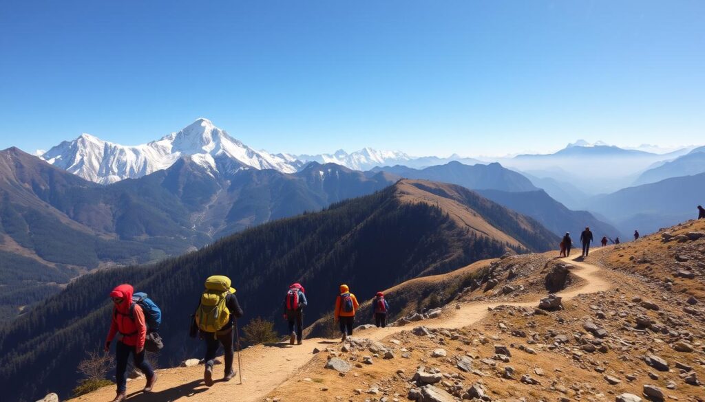 Trekking in Nepal's mountains